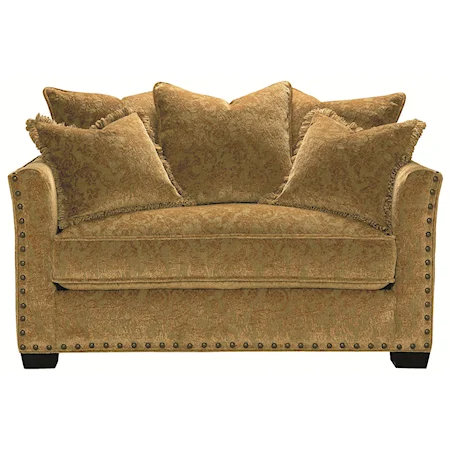 Traditional Loveseat with Nail Head Trim